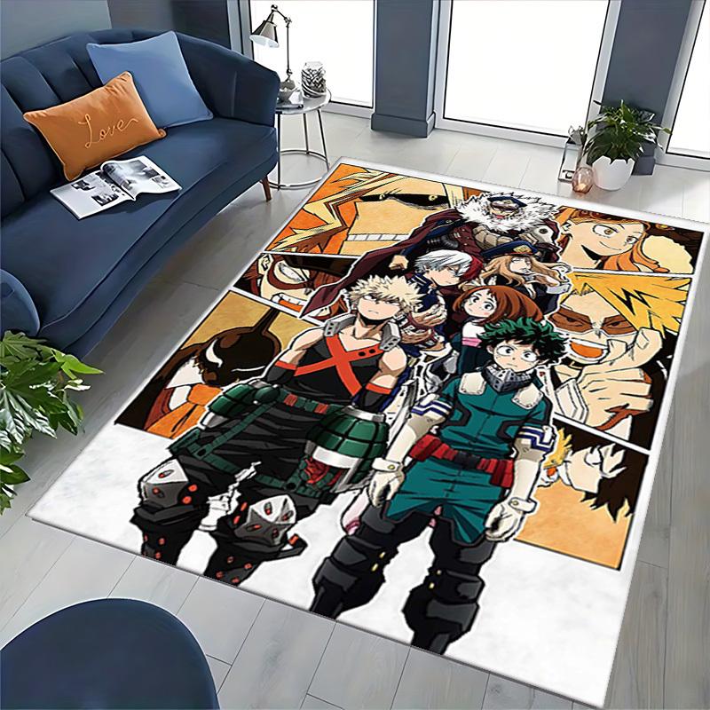 1pc My Hero Academia Anime Characters Office Chair Mat - Anti-Slip Carpet for Desk, Decorative Floor Covering Suitable for Home or Workplace, Perfect