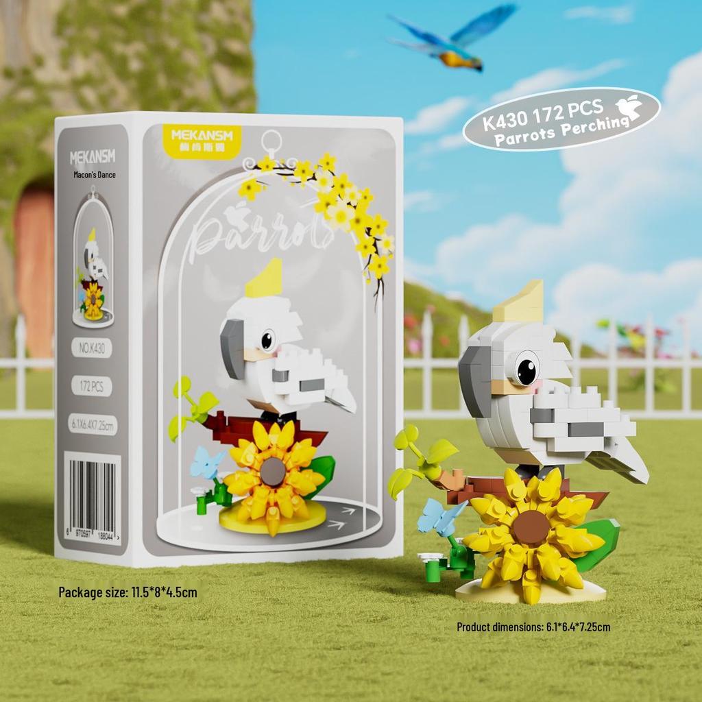 Совместимые оригинальные образовательные строительные блоки Lego для детей в виде птицы ара