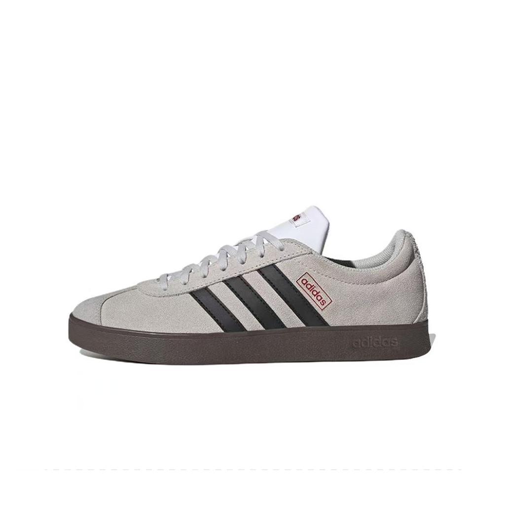 adidas VL COURT 2.0 Da Vinci, Коробка, Черный Кот Низкие Скейтбордические Кроссовки Унисекс Серо-Коричневый HQ1802(КомандаМ-С-КОРОБКА)