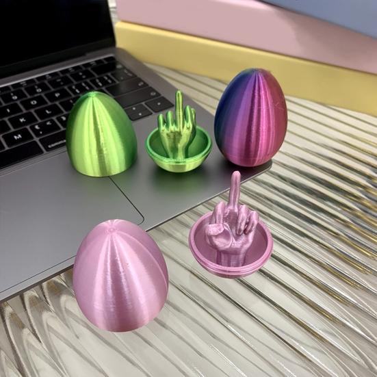 Пасхальное яйцо, розыгрыш со средним пальцем, подарок для мужчин и женщин, 3D-печатное грубое яйцо, шутка, веселый сюрприз, подарок, уникальная игрушка для взрослых