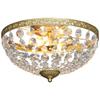 Crystal Chandelier Ceiling Light with 168 Octagonal Beads, Vintage 2-Light Flush Mount Ceiling Light for Living Room, Bedroom, Hallway, Dining Room