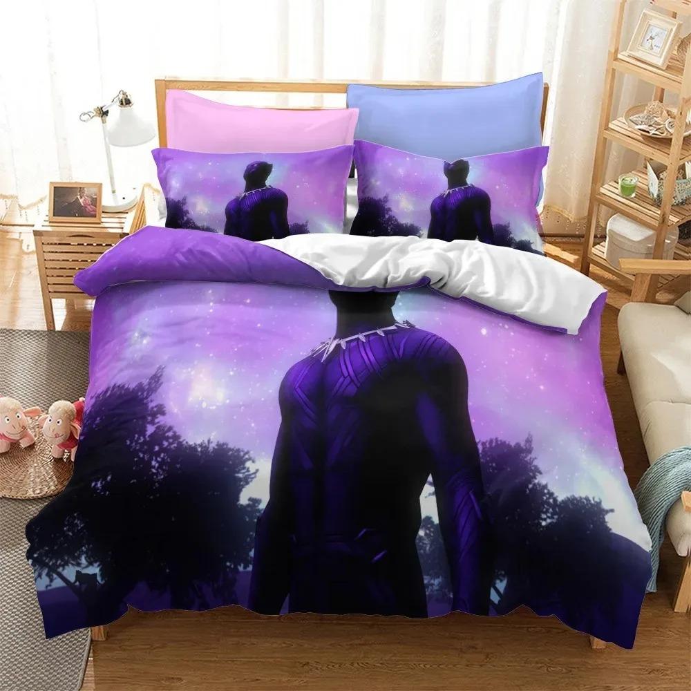 Black Panther Printed Bedding Sets exquisite bed supplies set duvet cover bed comforter set bedding set birthday gift