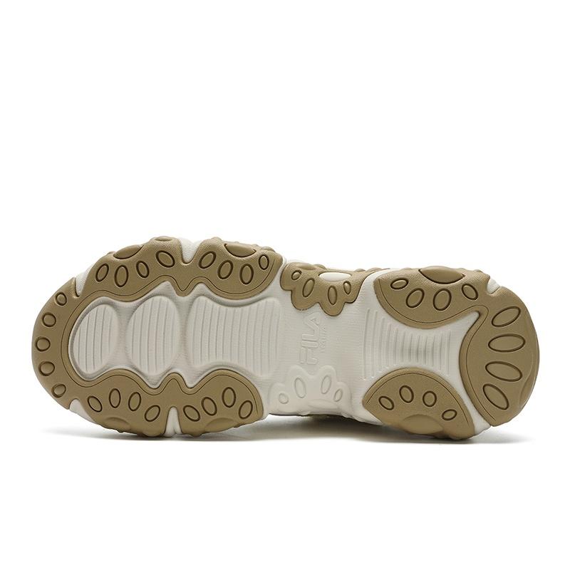 FILA FLUID Cat Paw 6 Textile, Synthetic Leather Cushioning, Wear Resistant Low top Chunky Sneakers Men's White Gray F12M522111FSL