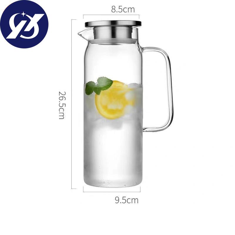 Скандинавская креативная прозрачная стеклянная бутылка для воды, кувшин для сока, емкость, нагреваемый чайник, термостойкий герметичный графин