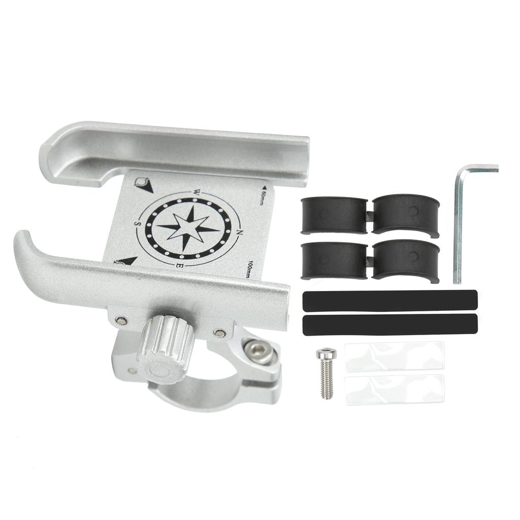 GUB P40 Phone Holder Stand 360 Degree Adjustable Bracket for Motorcycle Bicycle Scooter(Argent )