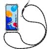 Protective Case - E.F.CONNECTION - Redmi Note 11 - Flexible - Shockproof TPU - Black Lanyard