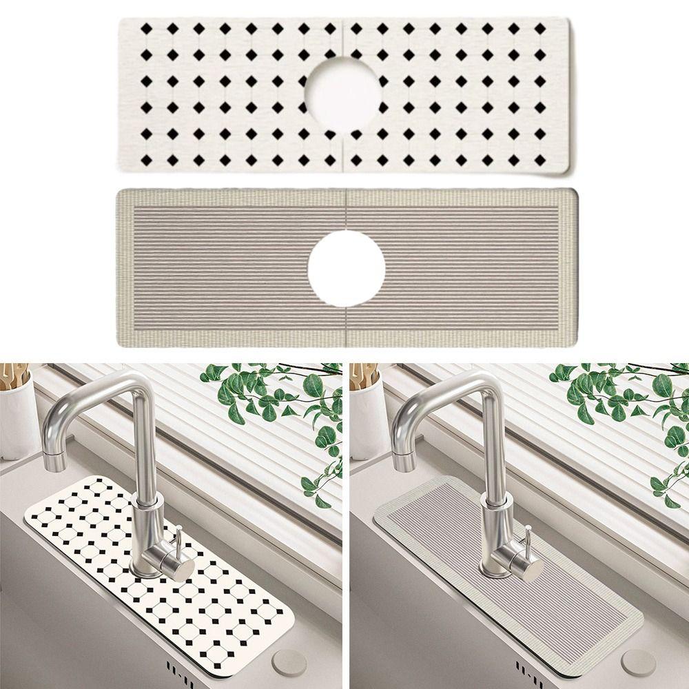 Diatom Mud Faucet Absorbent Mat Countertop Protector Diatom Mud Pad Faucet Absorbent Pad Kitchen