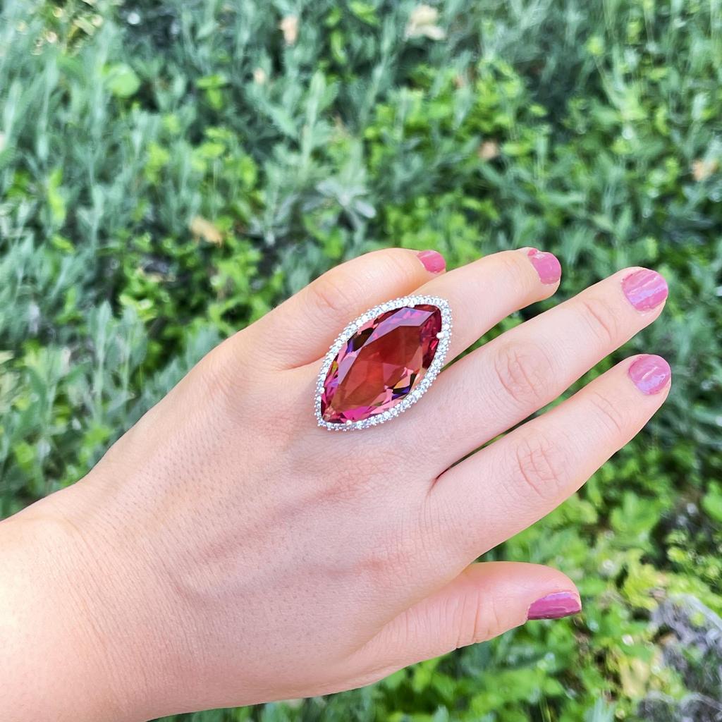 Кольцо с огромным зултанитовым камнем, женское кольцо из стерлингового серебра 925 пробы, камень для изменения цвета, кольцо из турецкой диаспоры, ювелирные изделия из слтанита, большое женское кольцо