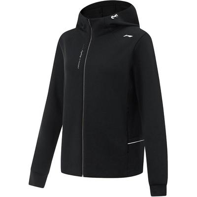 Li Ning Толстовка однотонная удобная универсальная повседневная простая спортивная куртка на молнии женская AFDVA60-1