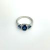 Серебряное кольцо с искуственным танзанитом nano 1.57ct (2110224) 2.44 гр. 925 пробы