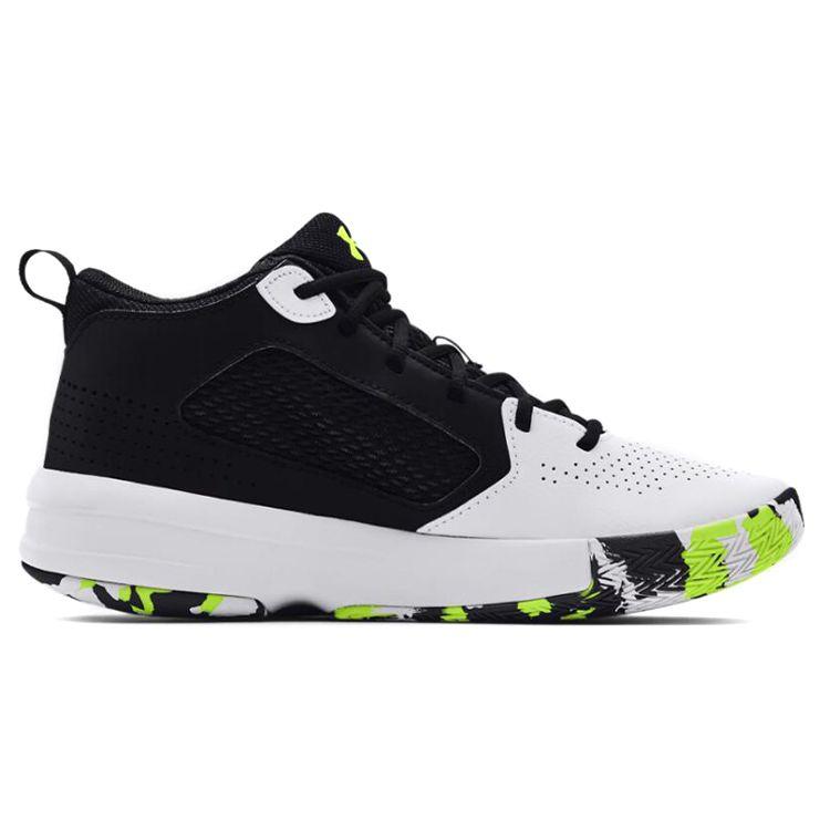 Under Armour Кроссовки Lockdown 5 для баскетбола Белый Черный Лайм Мужские 3023949-102
