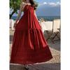 Tyrande Seaside Vacation Feeling Neck Suspender Dress Women's French Heavy Industry Sexy Backless Cake Dress