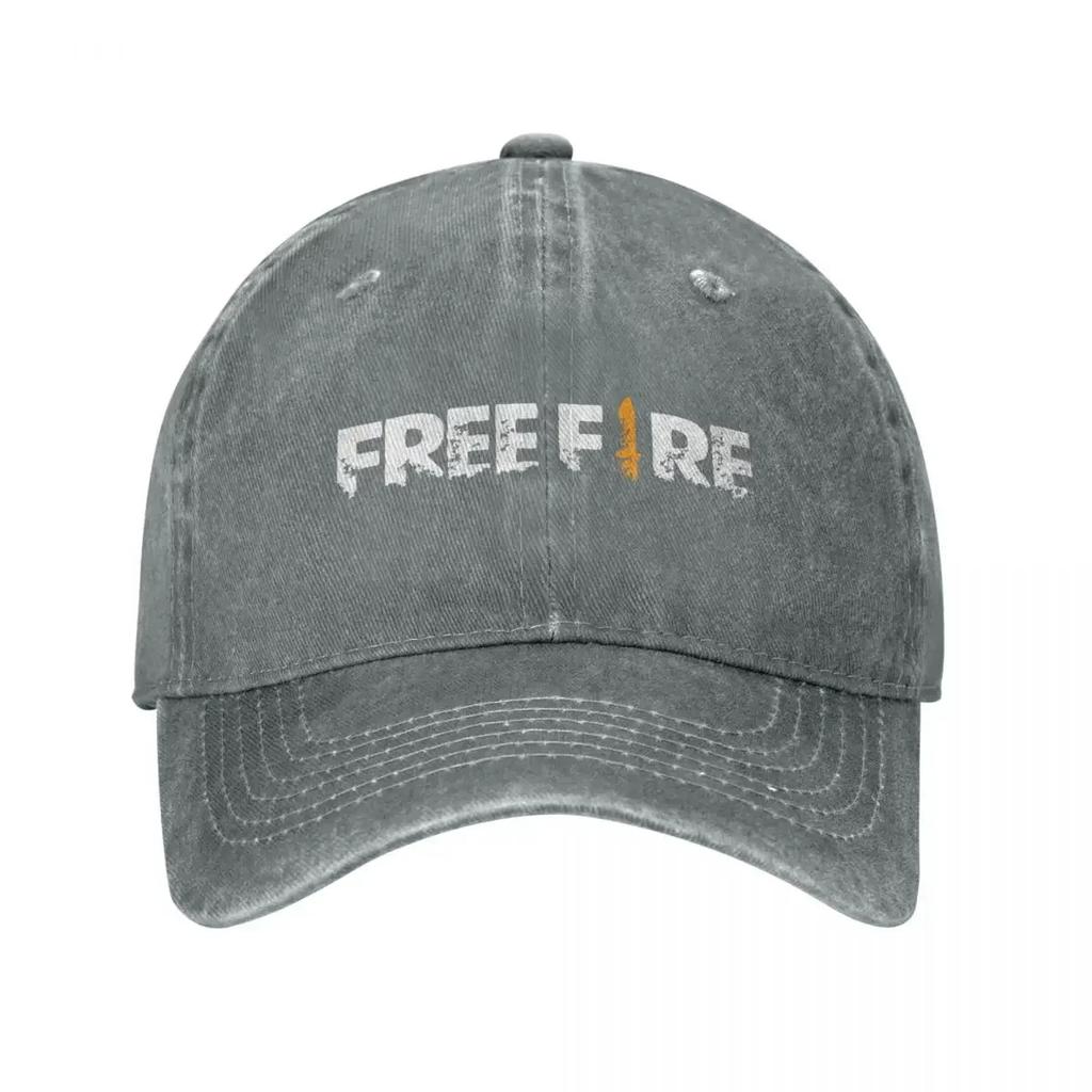 Кепка Free Fire Винтажная Потертая Джинсовая Snapback Hat для Игры Freefire Shooting Game Унисекс Женская Для Уличных Тренировок Кепки Шляпа
