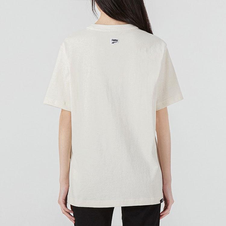PUMA Set in Sleeve T Shirt Women's Ecru 535413-99