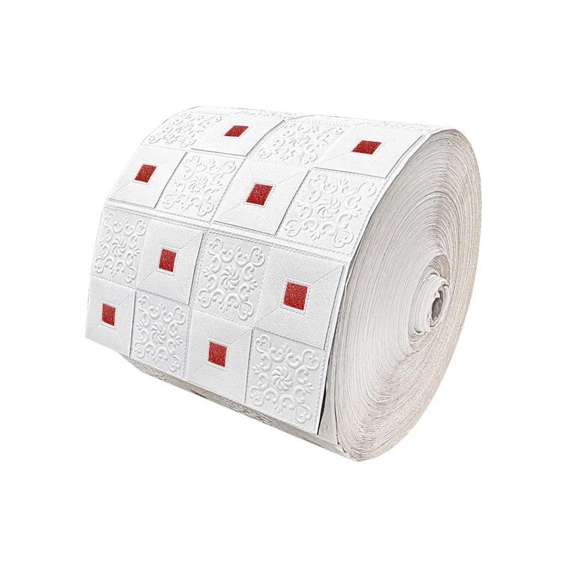 3/5/10 м 3D Самоклеящиеся обои Непрерывные Водонепроницаемые Наклейки на кирпичную стену Гостиная Спальня Детская комната Домашнее украшение