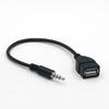 3,5 мм автомобильный AUX аудиокабель к USB аудиокабелю Автоэлектроника для воспроизведения музыки Черный автомобильный аудиокабель USB-преобразователь для наушников