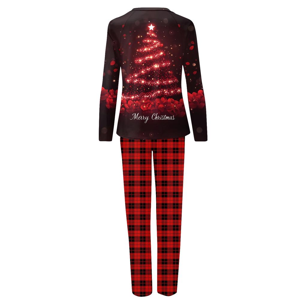 Комплект из топа и брюк с рождественскими принтами для всей семьи Одинаковые комплекты для всей семьи