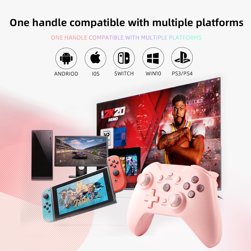 VAORLO Для Nintendo Switch Pro с 2,4G для Windows/IOS/Android, многоплатформенный джойстик, поддержка беспроводного 6-осевого гироскопа
