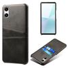 Для Sony Xperia 10 VI Чехол с кожаным покрытием PC Phone Cover Задняя крышка с двумя слотами для карт