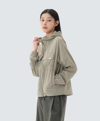 Женская ветровка с карманами Snowpeak Apparel Root (S26Mwrwb61) Хаки серый