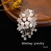 Elegant Retro Pearl Brooch: High-End Alloy Pin Accessory for Women