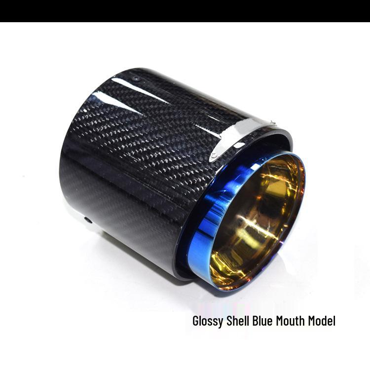 BMW Mini One Cooper JCW Carbon Fiber Exhaust Tailpipe - Black Blue Tip