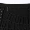 Women's Summer New Personality Street Fashion Trend Splicing Straps Diablo Style Pleated Skirt