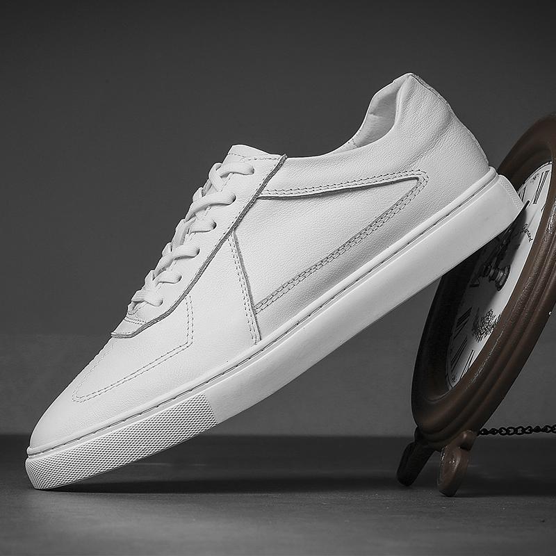 Модная повседневная кожаная мужская обувь для скейтборда Стильные брендовые мужские кроссовки Комфортная повседневная обувь Уличная вулканизированная обувь Tenis Masculino