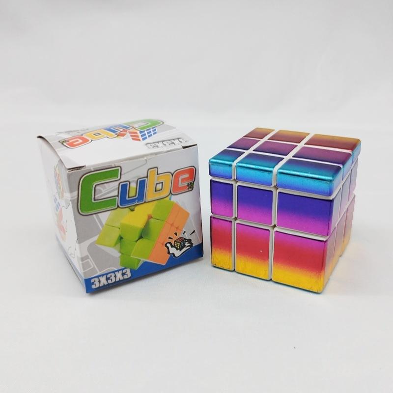 [Мудрость] X-Cube 3x3 Радужный Зеркальный Куб Градиентный Цвет Изменение Формы 3x3 Куб Радужные Зеркальные Блоки Детская Головоломка Игрушка Подарки