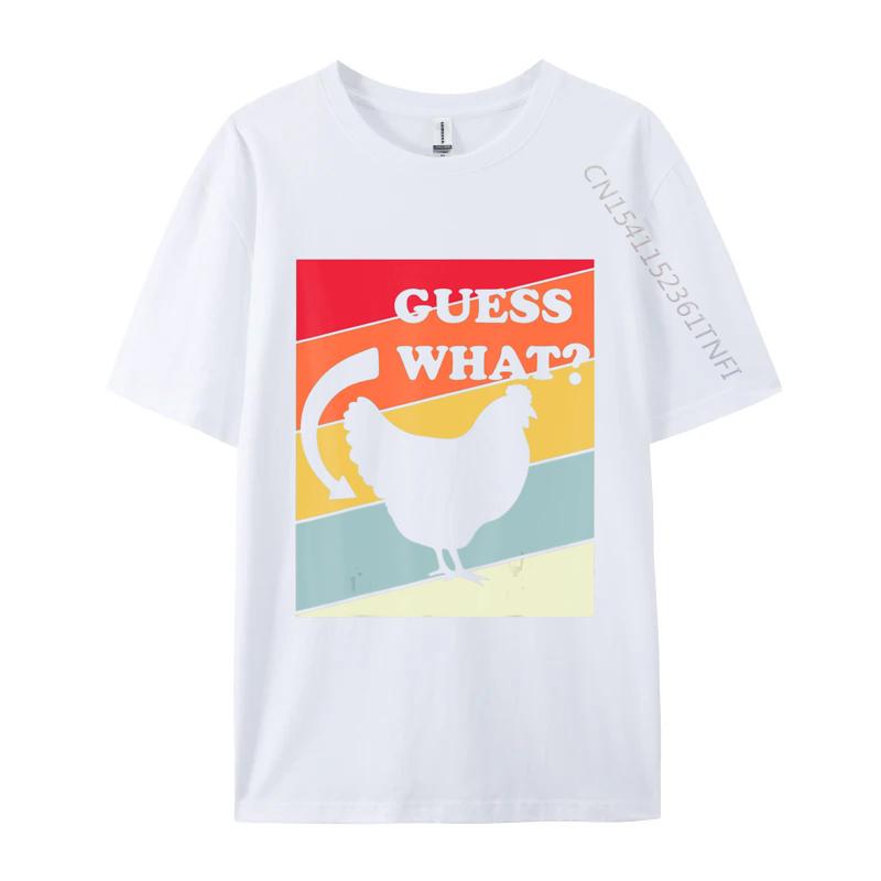 Guess What Chicken Butt TShirt Humor Hilarious Rooster Youth Tops T Shirt Printed T Shirts Cotton Hip Hop