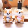 Animal Plush Corgi Dog Pendant With Short Plush Material For Bag Decor Accessories