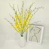 Artificial flowers - Preferably faux flowers - Three-branch winter jasmine flowers are suitable for home, hotel, wedding and restaurant decoration.
