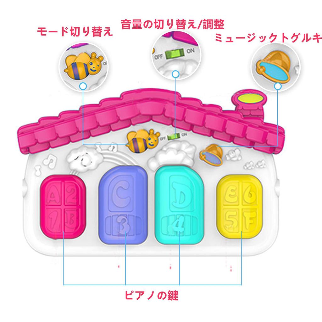 Детский тренажерный зал Play Baby Baby Младенческая игрушка Сенсорный подарочный коврик для детского душа, коврик, игрушка, пианино, стимуляция, для помещений, (розовый)