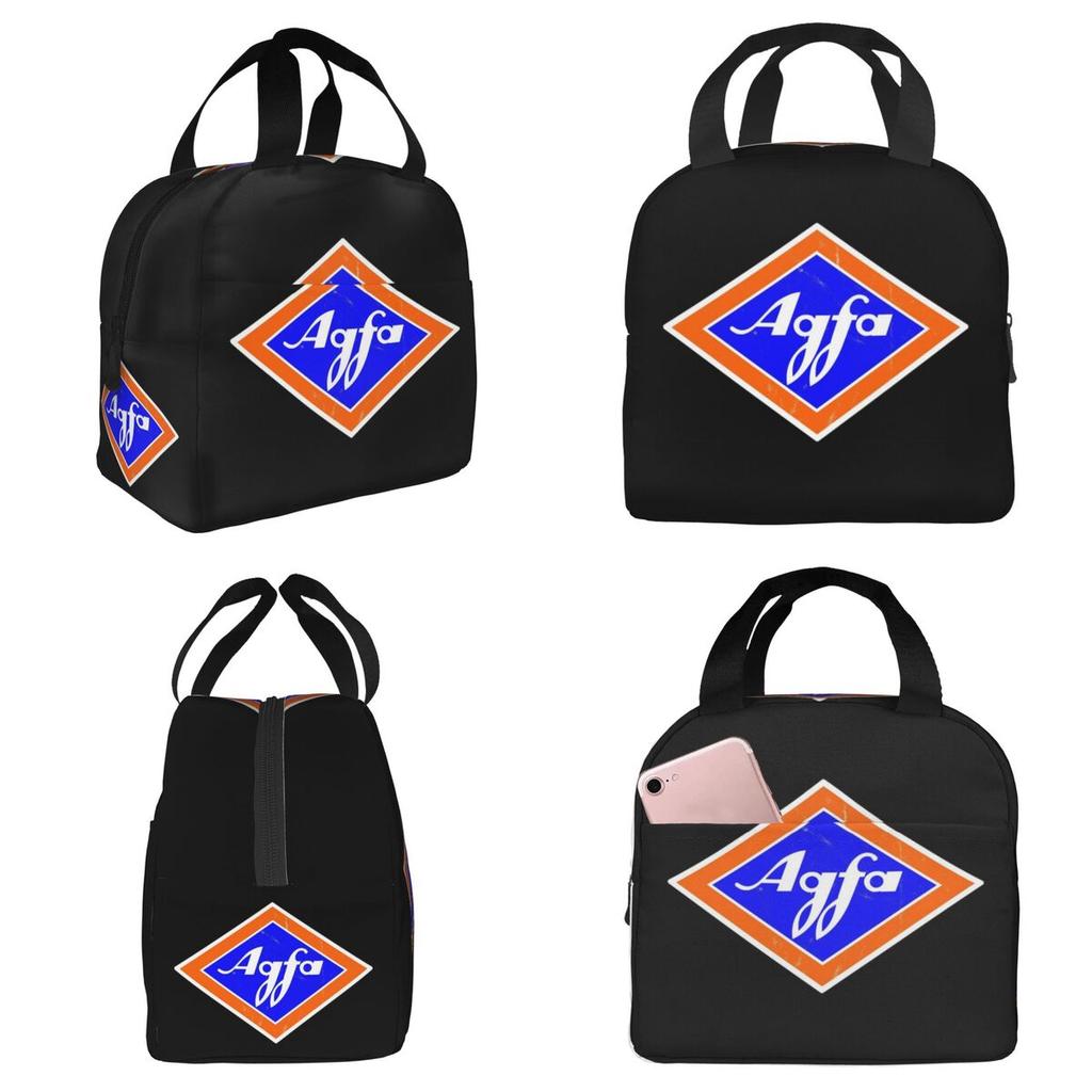Retro Agfa Film Logo From 1960s Insulated Lunch Bag for Kids School Cooler Thermal Food Box Tote Leakproof Lunch Boxes Container