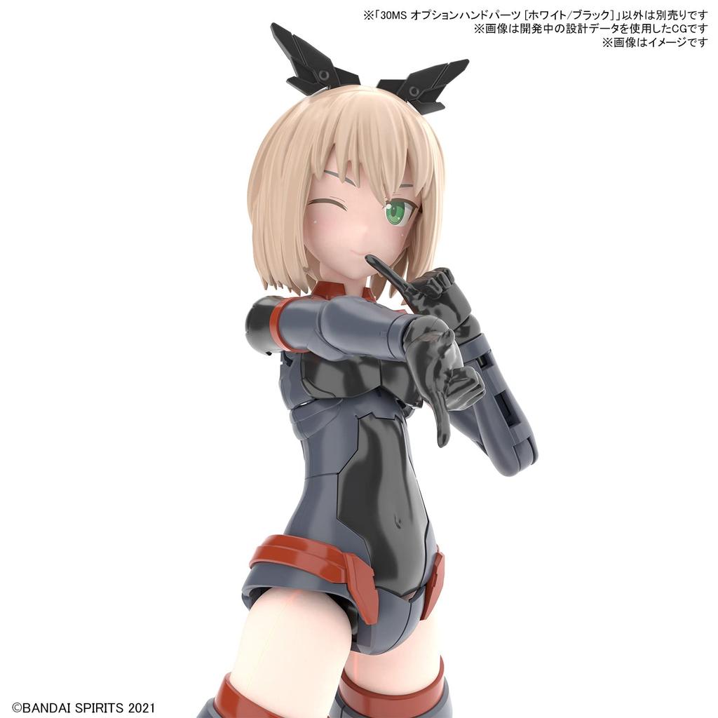 BANDAI SPIRITS 30MS Дополнительные части для рук [Белый/Черный] Пластиковая модель
