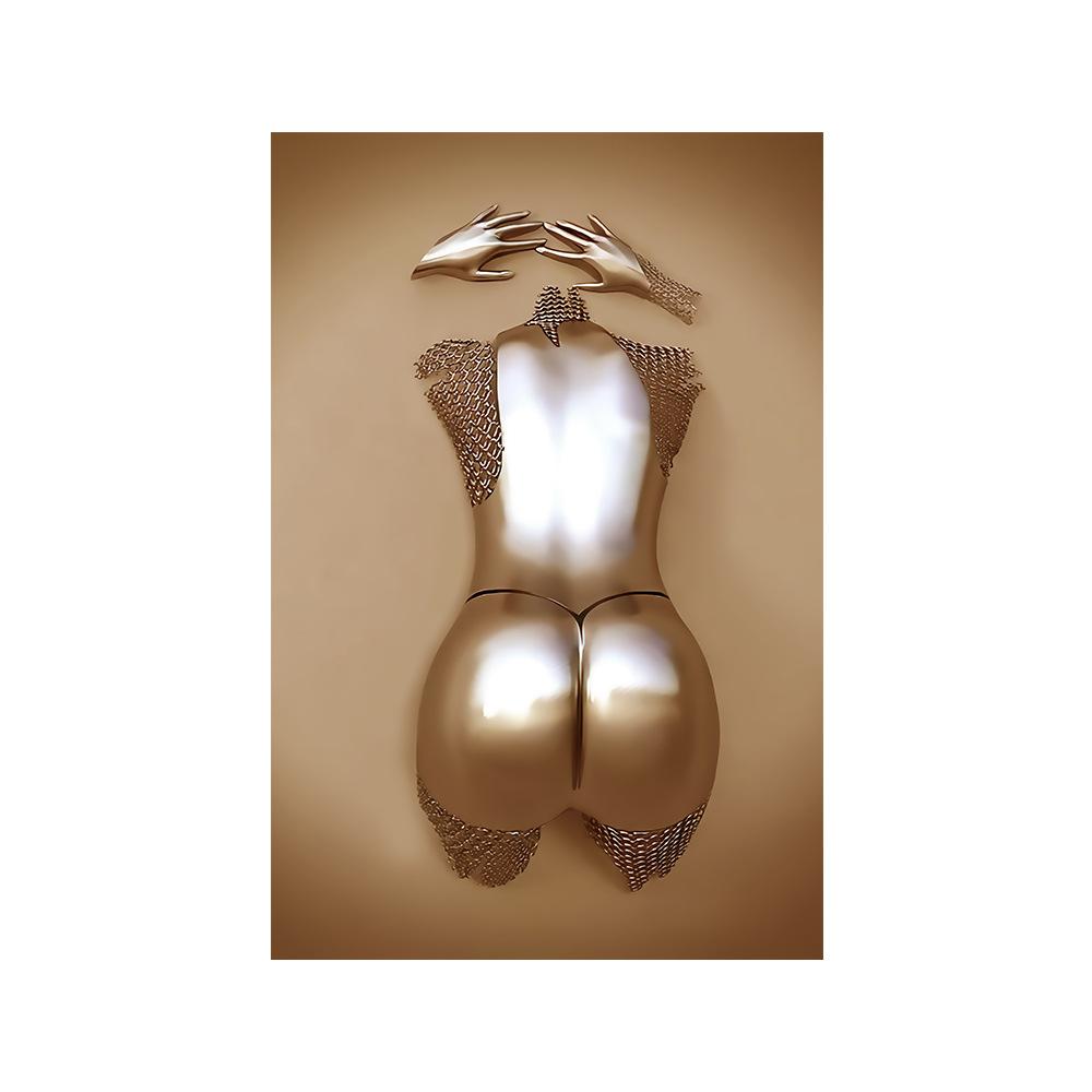 3d современная металлическая фигура, статуя, художественная роспись на холсте, романтические абстрактные постеры и принты, настенные панели для гостиной, декор для дома