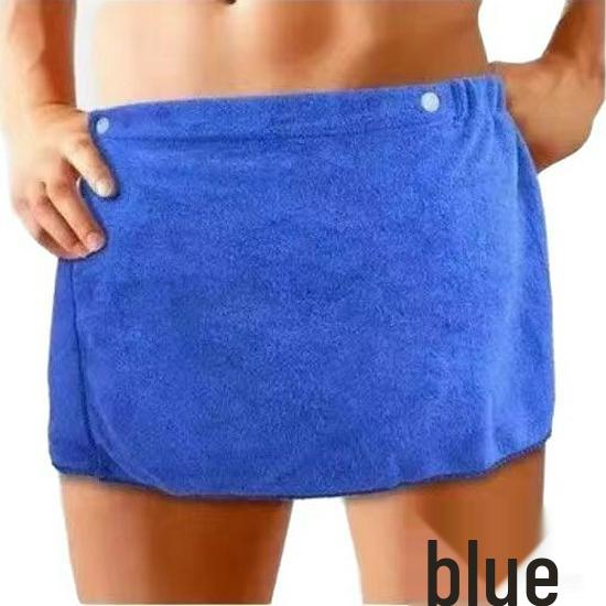 Men's Absorbent Bath Towel Skirt: Versatile Home and Beach Wear, Doubles as Towel or Swimwear, Prevents Exposure