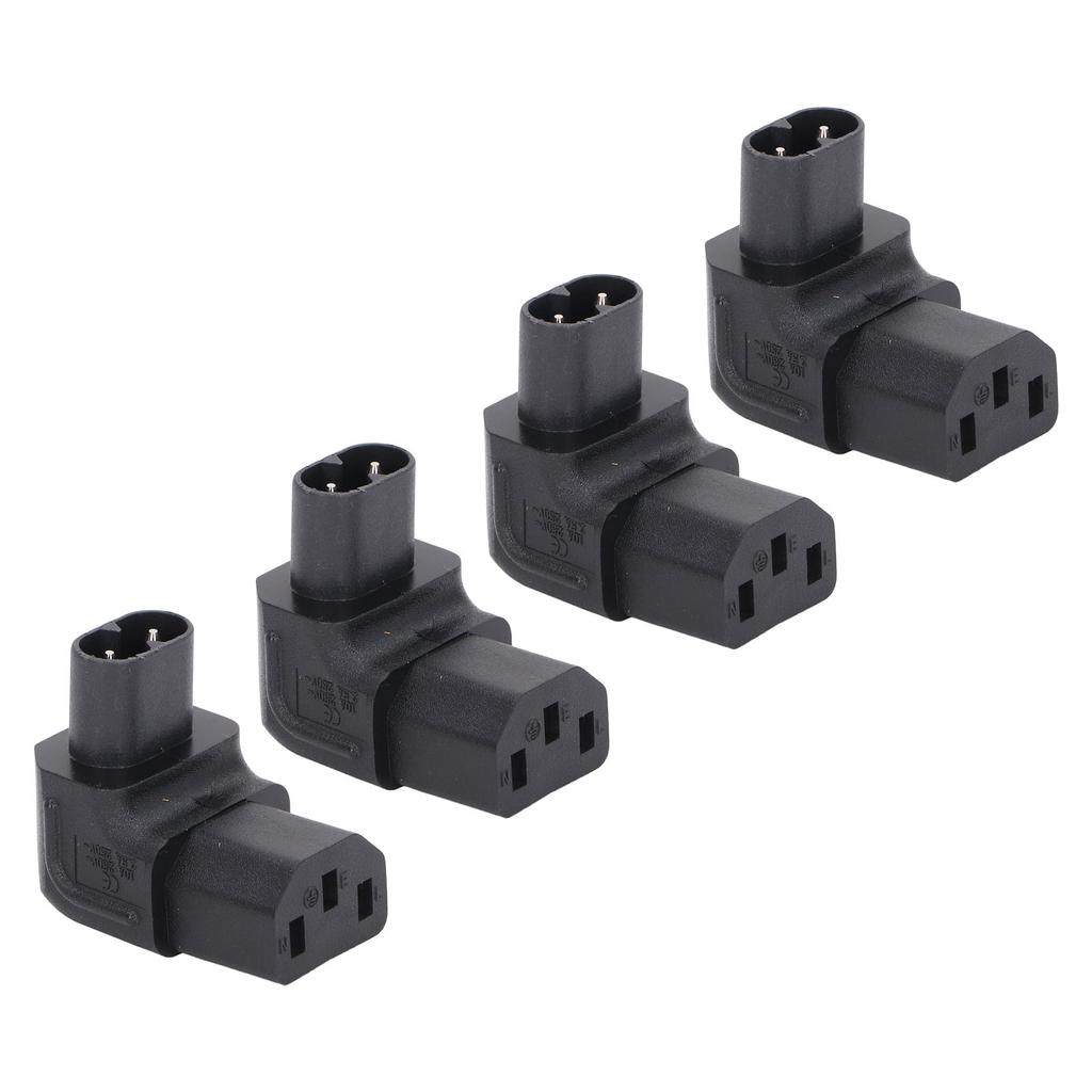 IEC320 C8 To C13 Power Adapter Male To Female 90 Degree Power Socket Adapter for Printer Scanner