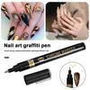 Ручка для рисования ногтей с зеркальным эффектом Профессиональная водонепроницаемая подводка для рисования для маникюрного салона DIY Дизайн ногтей Абстрактные линии Маркер для граффити Многофункциональный