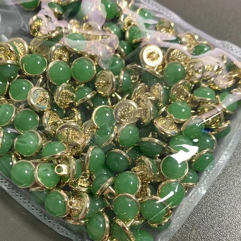 10 шт./лот Красивые пуговицы с драгоценными камнями, блестящие, 10 мм, круглые, маленькие, на ножке, блузки, юбки, швейные аксессуары