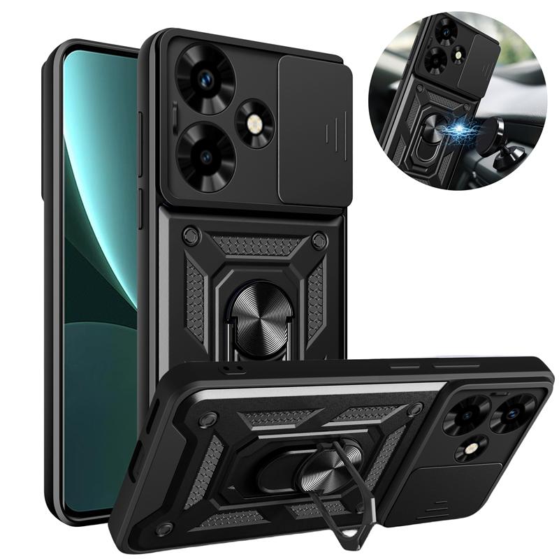 Чехол для Infinix Hot 30 hot30, защитный чехол для телефона для Infinix Hot 30 X6831, автомобильный магнитный держатель с кольцом-подставкой, задняя крышка