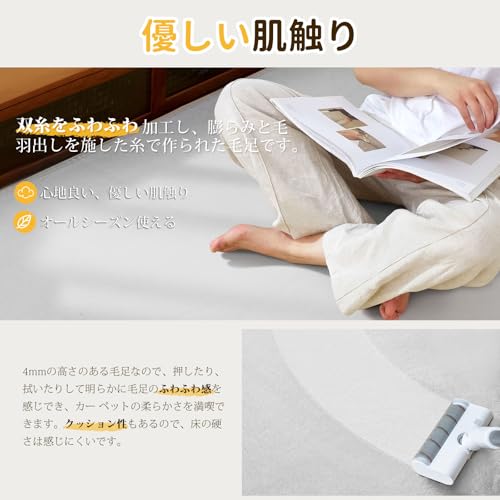 SOMANT Rug, 1.5 Tatami Mats, Summer Rug, Non-Slip, Soundproof, Thick, Dust Mite Resistant, Odor Resistant, Skin-Friendly, Stylish, Scandinavian Style,