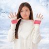 Plush half-finger gloves for women, thickened to keep warm in autumn and winter, students can touch the screen when writing, wrist guards to prevent