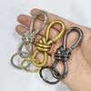 Multi-Functional Twist Knot Keychain 8-Shaped Key Ring Pendant Creative Bowknot Buckle Gifts