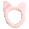 Милая плюшевая повязка на голову с кошачьими ушками для женщин и девочек, для мытья лица, вечеринки по случаю дня рождения, аксессуаров для ухода за кожей