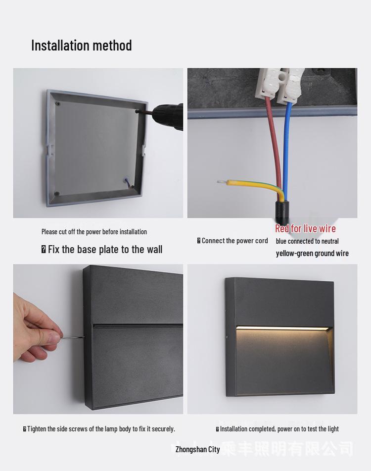 Водонепроницаемый светодиодный светильник для ступеней для наружных пандусов и углов, литой алюминиевый плинтусный светильник