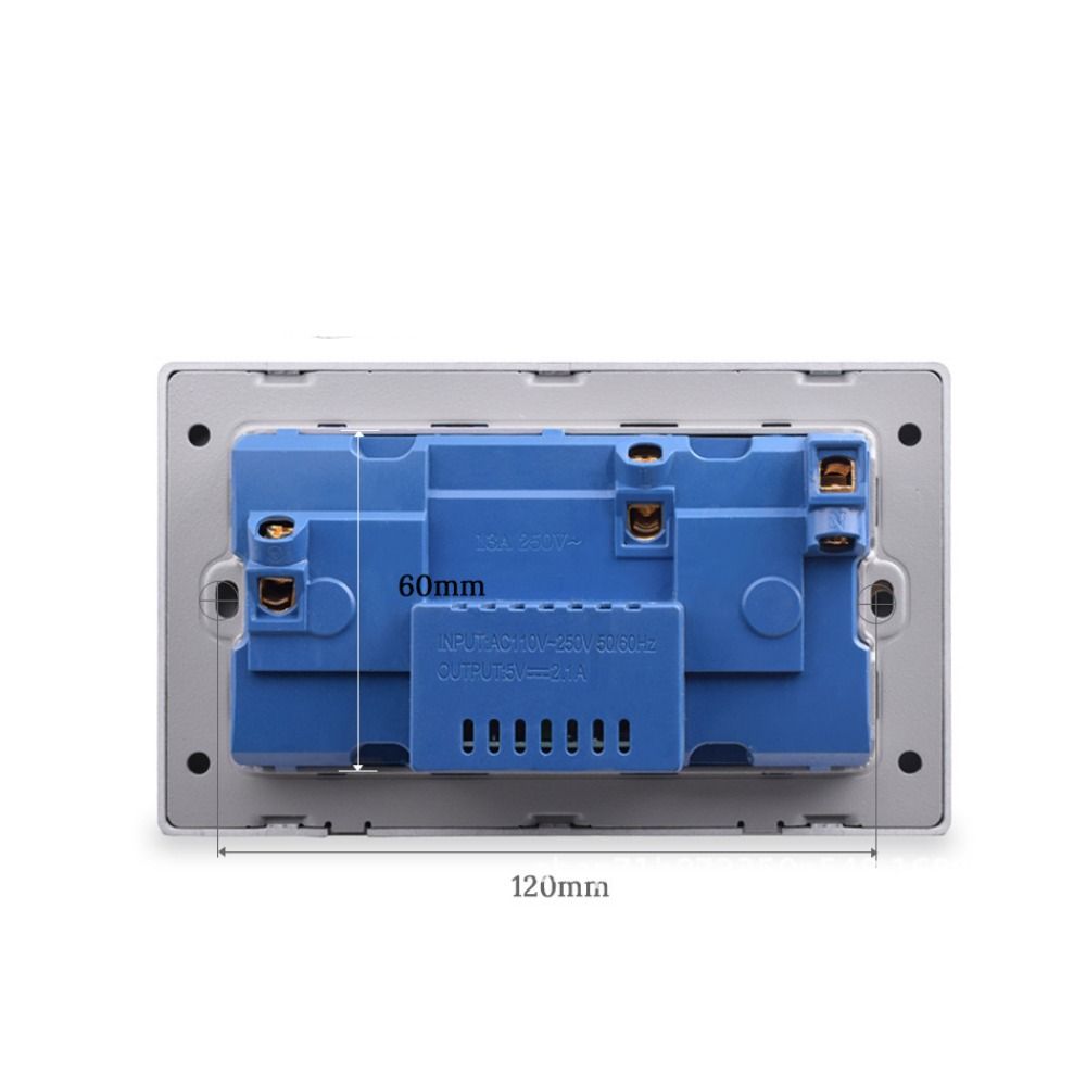 Type-C 4A Smart Quick 18W USB порт переключатель управления двойной розеткой настенная розетка