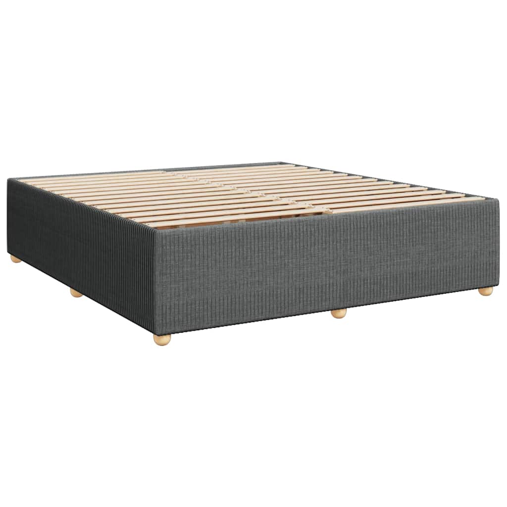Bed Frame without Mattress Dark Grey 180x200 cm Fabric