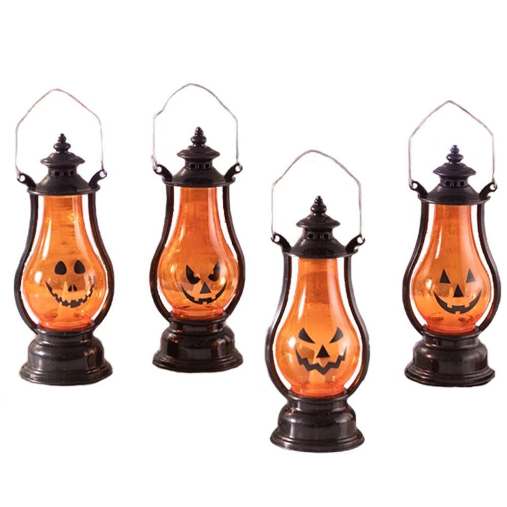 Expression Ghost Lantern Light Hanging Small Oil Lamp Portable LED Pumpkin Lantern Home Decoration