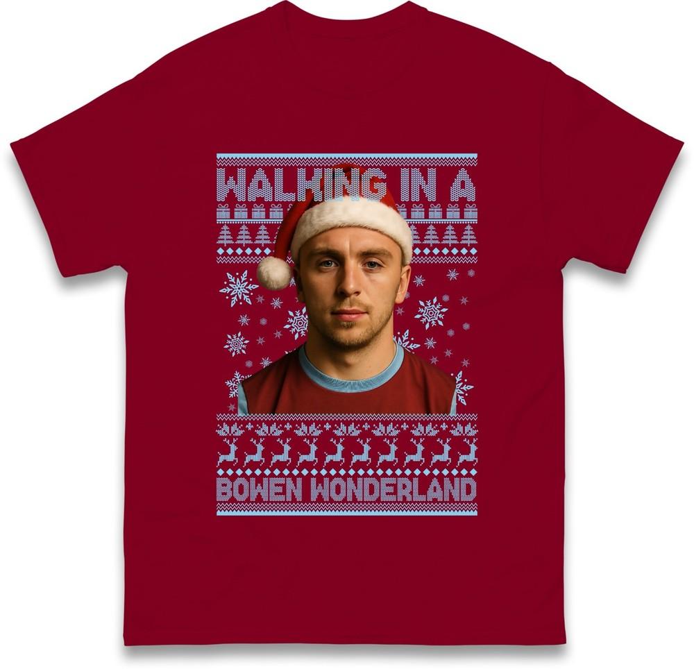 Walking In A Bowen Wonderland Footballer Christmas Xmas Festive Gift Tee Top